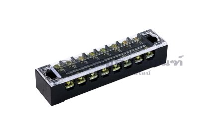[E] บล็อกต่อสายไฟ แบบขันสกรู เหล็กชุบดีบุก 15A TB-1508